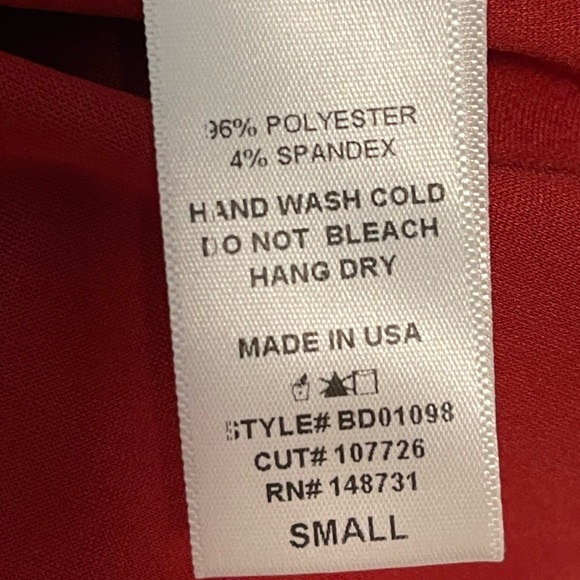 NWT Square Neck Cutout Mini Dress Red - Picture 4 of 5